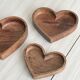Set de 3 coupelles cœur en bois