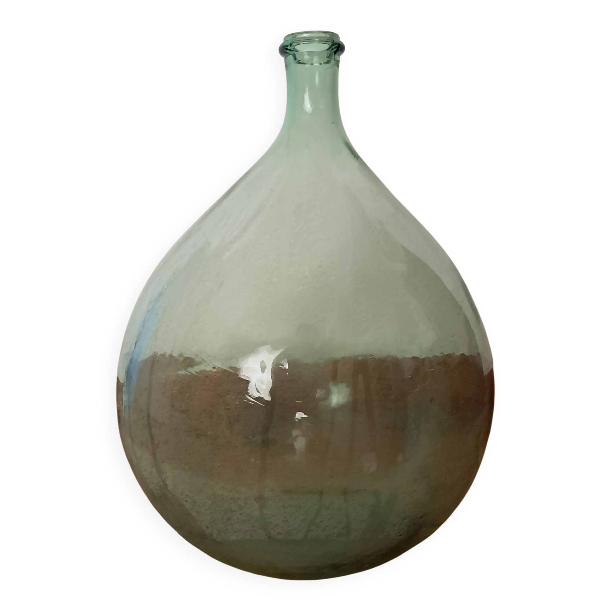 Clear glass demijohn