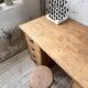 Bureau pin meuble atelier 1950