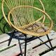 Fauteuil enfant en rotin vintage 60