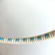 Ceramic and wicker covered scoubidou bowl, 60s