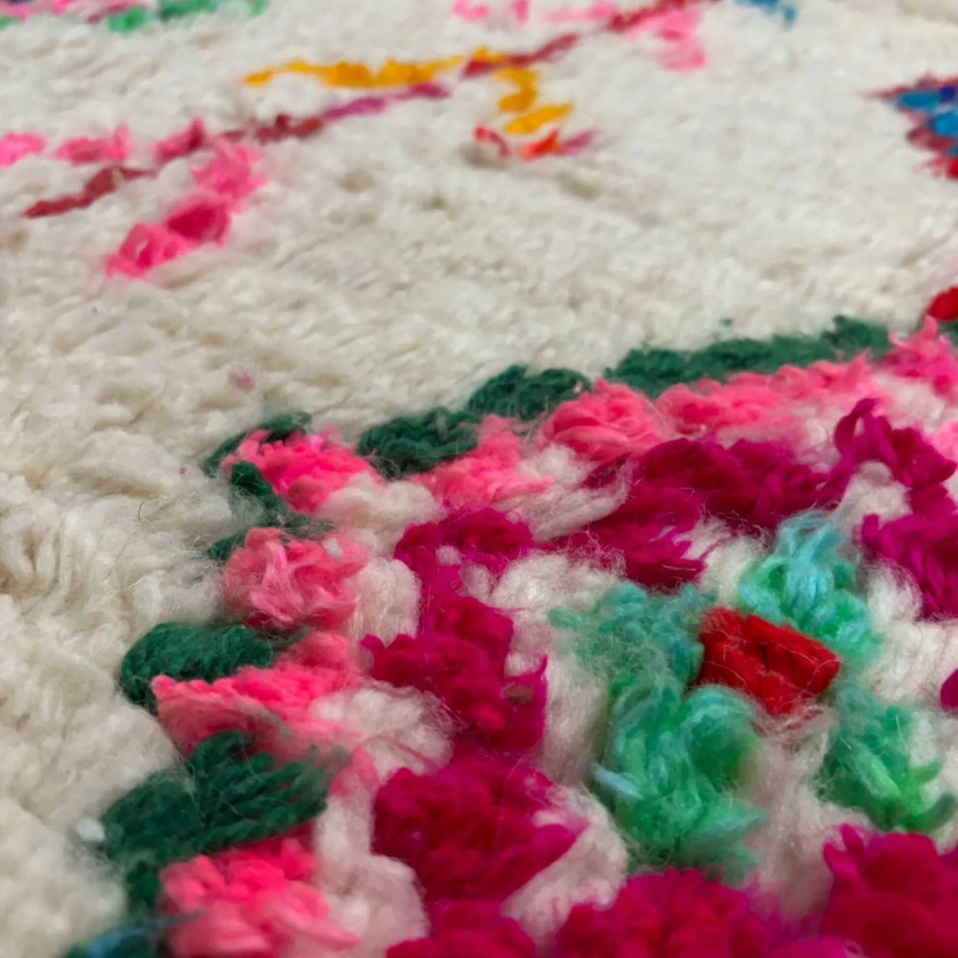 Colorful Azilal Berber Rug • Multicolored diamond patterns