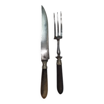 Cutlery, meat, horn early twentieth