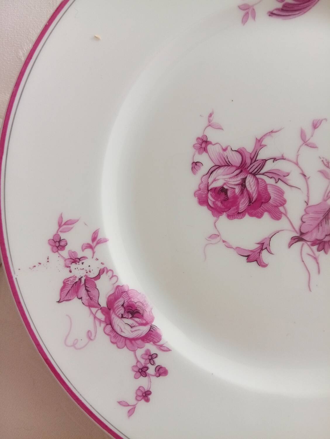 6 Maison Bernardaud dessert plates in Limoges porcelain