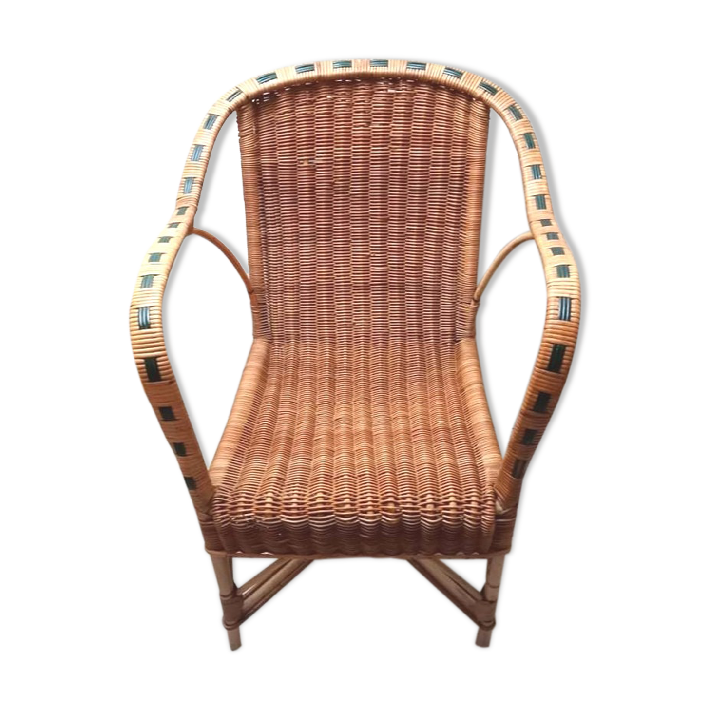Vintage rattan armchair