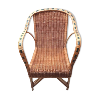 Vintage rattan armchair