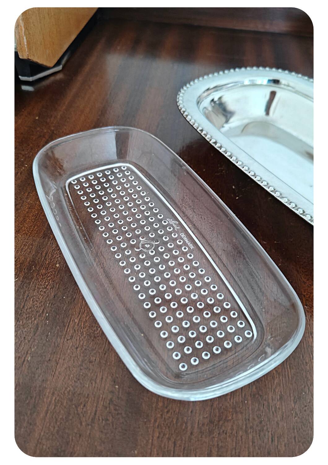 Plat à beurre vintage Leonard Danemark avec insert