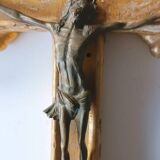 Antique 18th-century gilded wooden cross