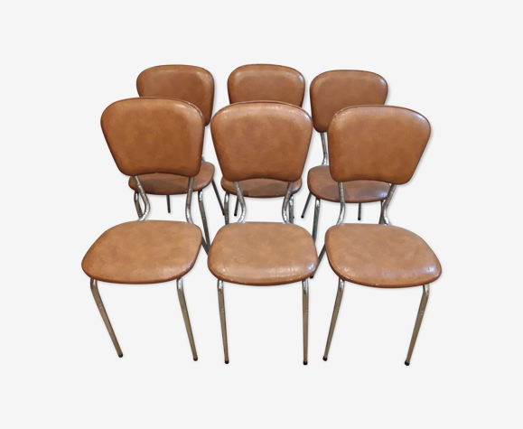 Ensemble de 6 chaises vintage confort lux | Selency
