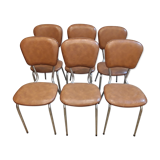 Ensemble de 6 chaises vintage confort lux