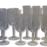 Serious old lenses / wine / water glasses / champagne flutes