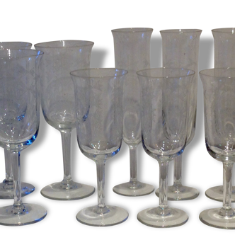 Serious old lenses / wine / water glasses / champagne flutes