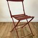 set of 4 folding iron and wood garden chairs early twentieth century