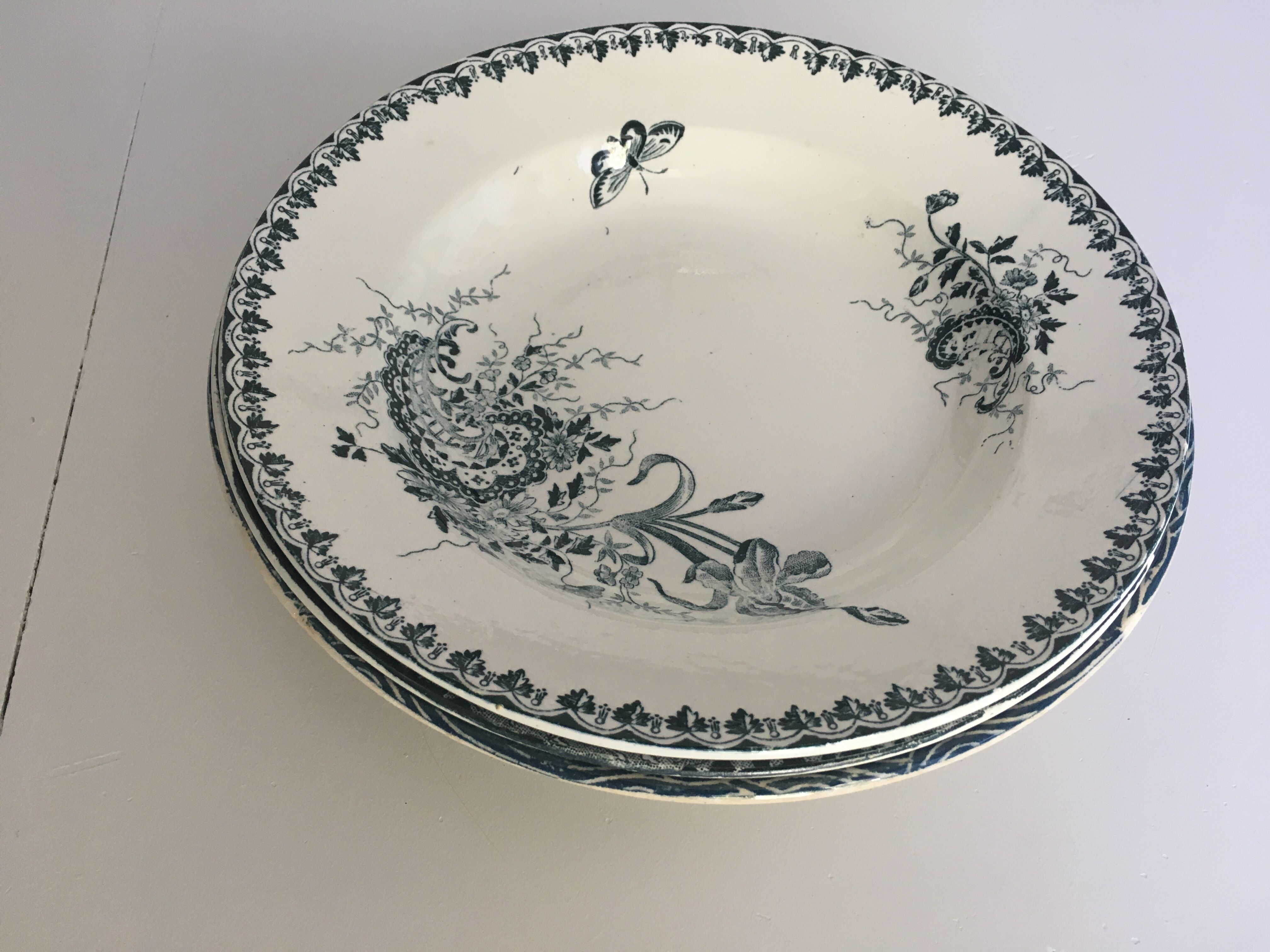 Set of 3 old plates