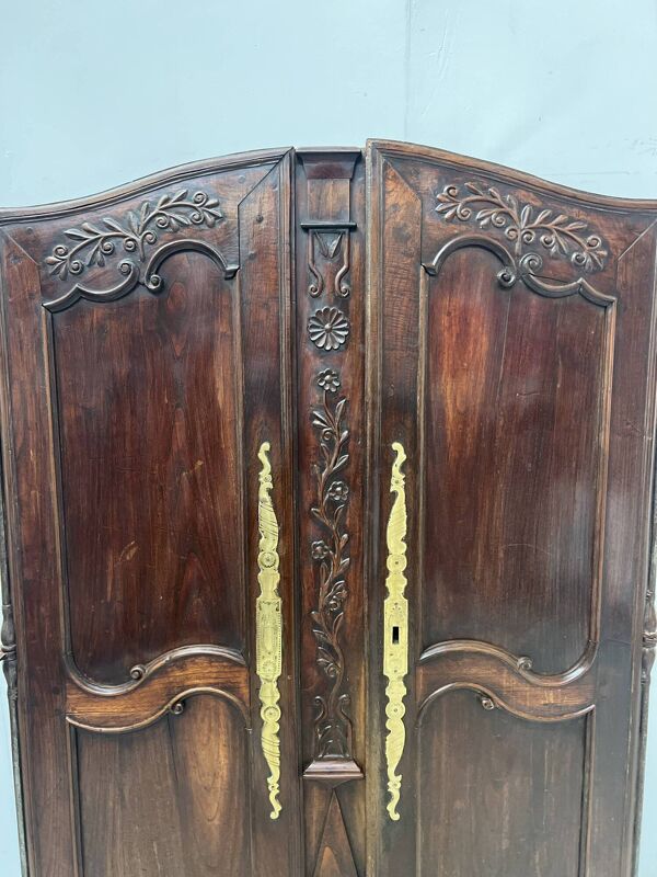 Ancienne paire de portes d'armoire en chene massif XVIII siècle
