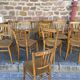 Lot 40 bistro chairs coffee curved vintage wood