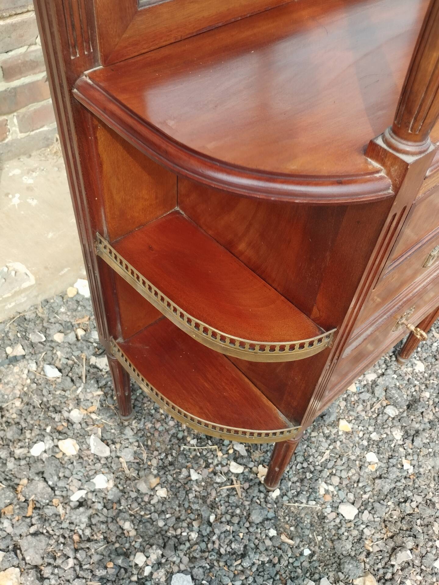 Antique Louis XVI style commode with marble top.
