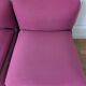 Vintage strafor armchair pair (1995) – raspberry fabric