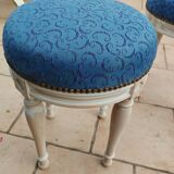 Paire de tabourets poufs anciens style louis xvi