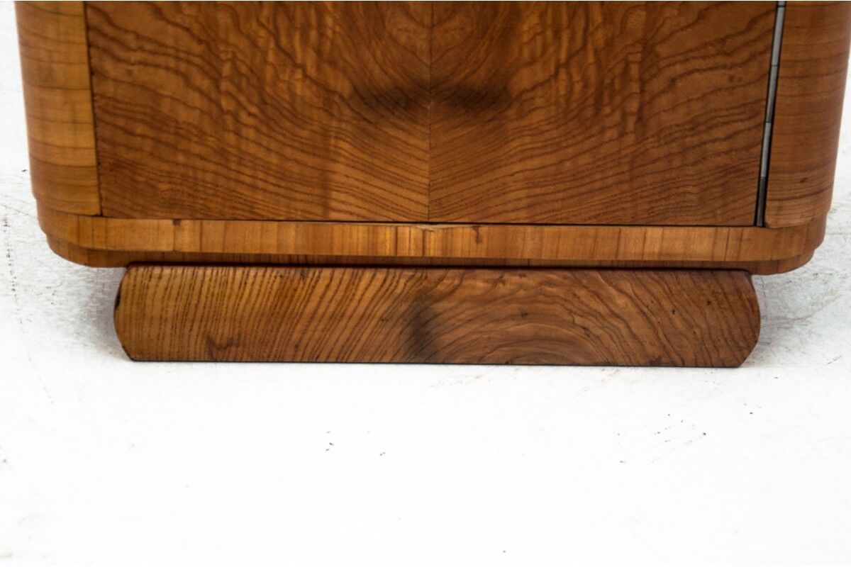 Pair of art deco bedside tables, Poland, 1950s