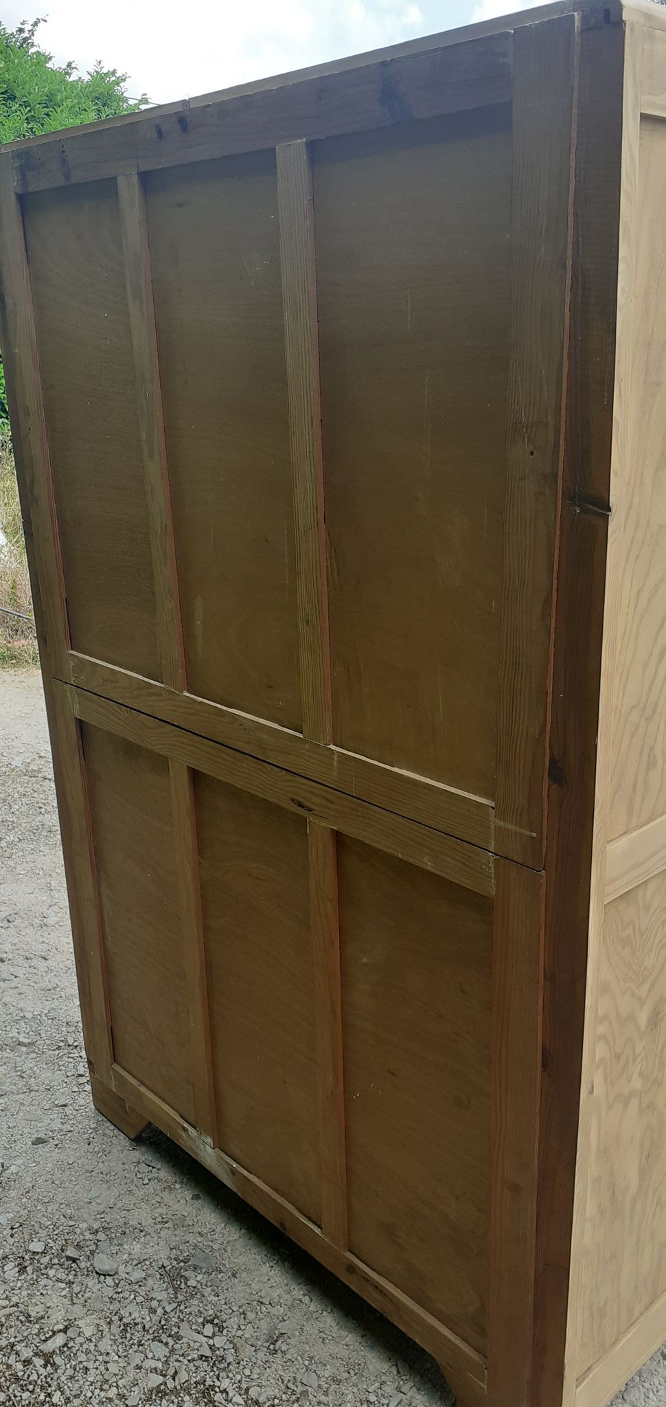 Armoire parisienne 2 portes coulissantes sapin bois brut