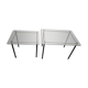Pull out tables in glass and brass 1950