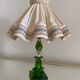 Lampe cristal émeraude Art Déco