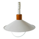 Metal and pine pendant light, Design, 1980