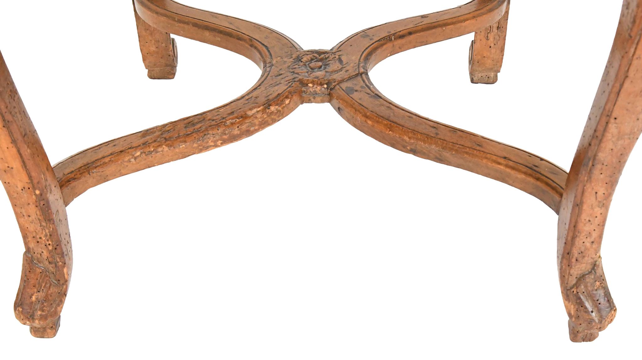 4 caned chairs from the Louis XV period stamped by Charles Delenoncourt.