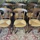 Suite de 6 chaises rustiques paillées  provençales