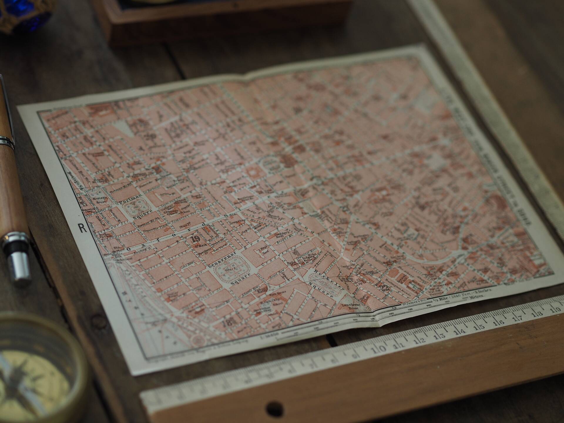 Old map London West End, UK - 1913 | Vintage wall decoration