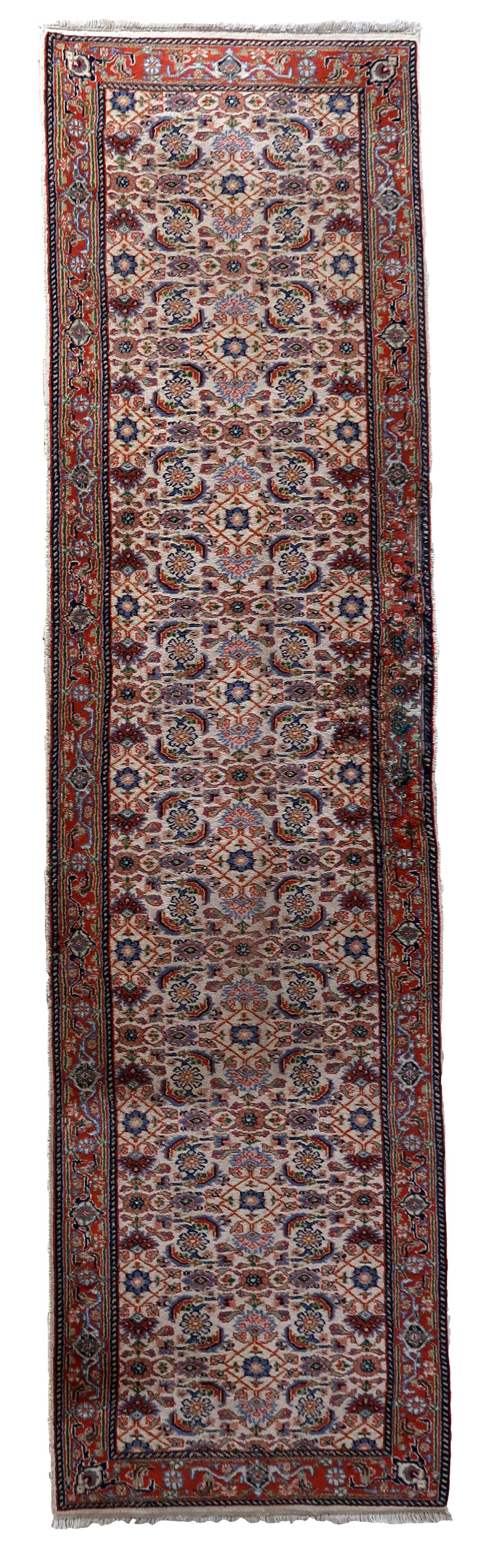 Tapis Vintage Fait Main Mahal du Moyen-Orient – 79 x 301 cm - 1C1005