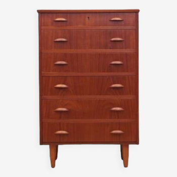 Teak chest of drawers, Danish design, 1970s, production: Denmark