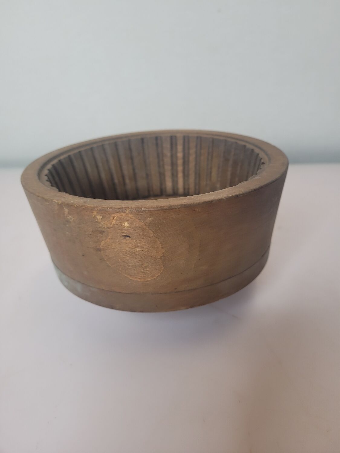 Round wooden butter mold