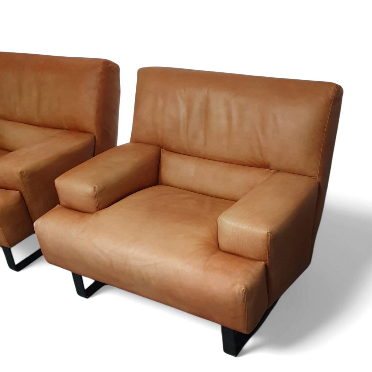 2 x Machalke lounge chair / thick leather