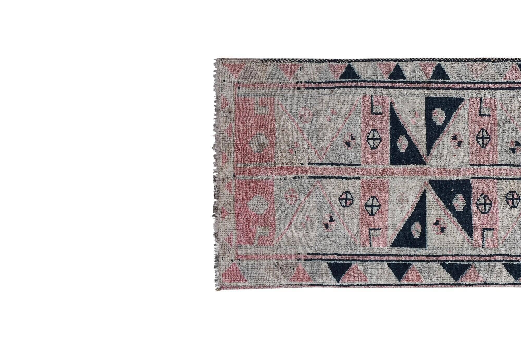 Vintage Turkish hallway rug 119x330 cm