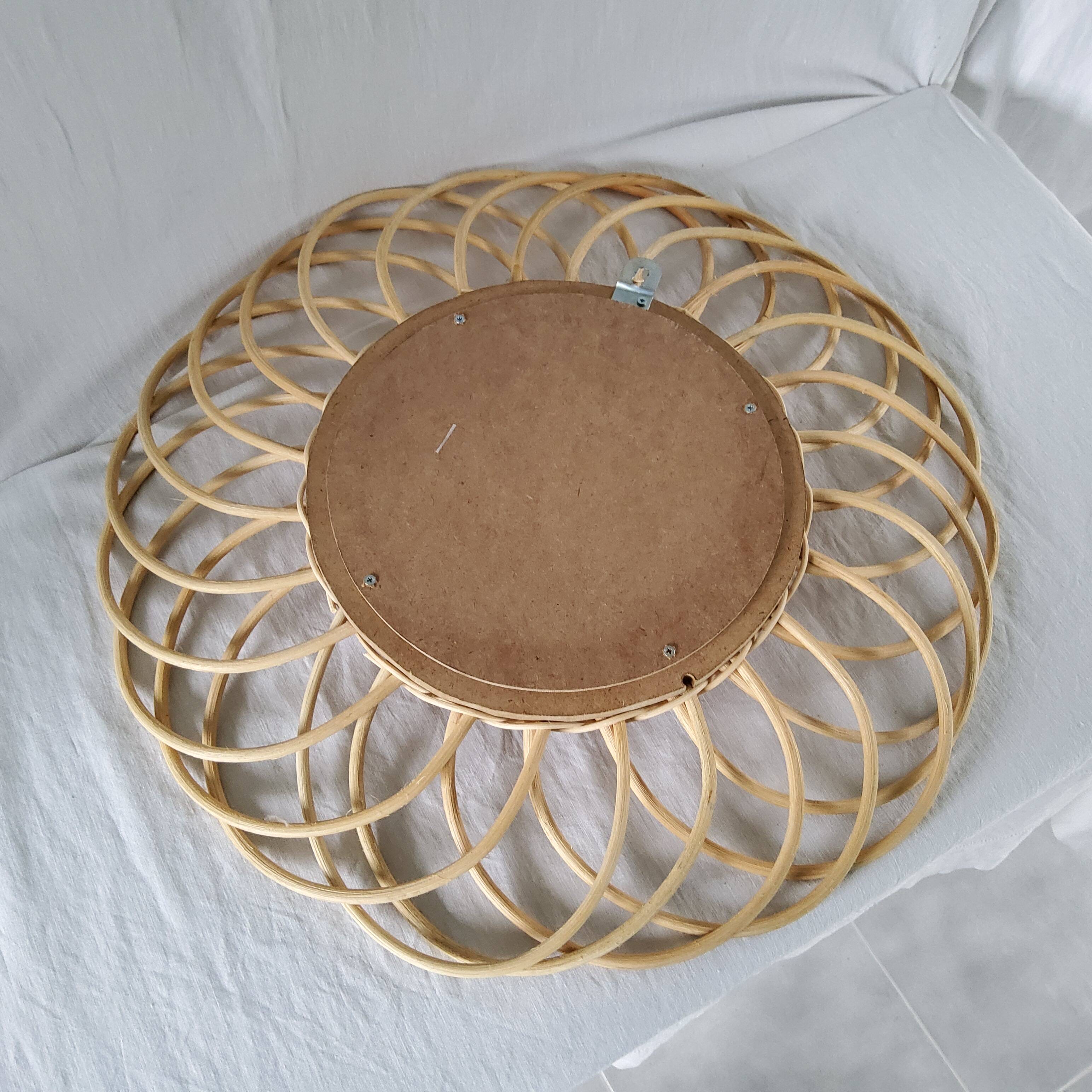Rattan sun mirror