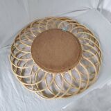 Rattan sun mirror