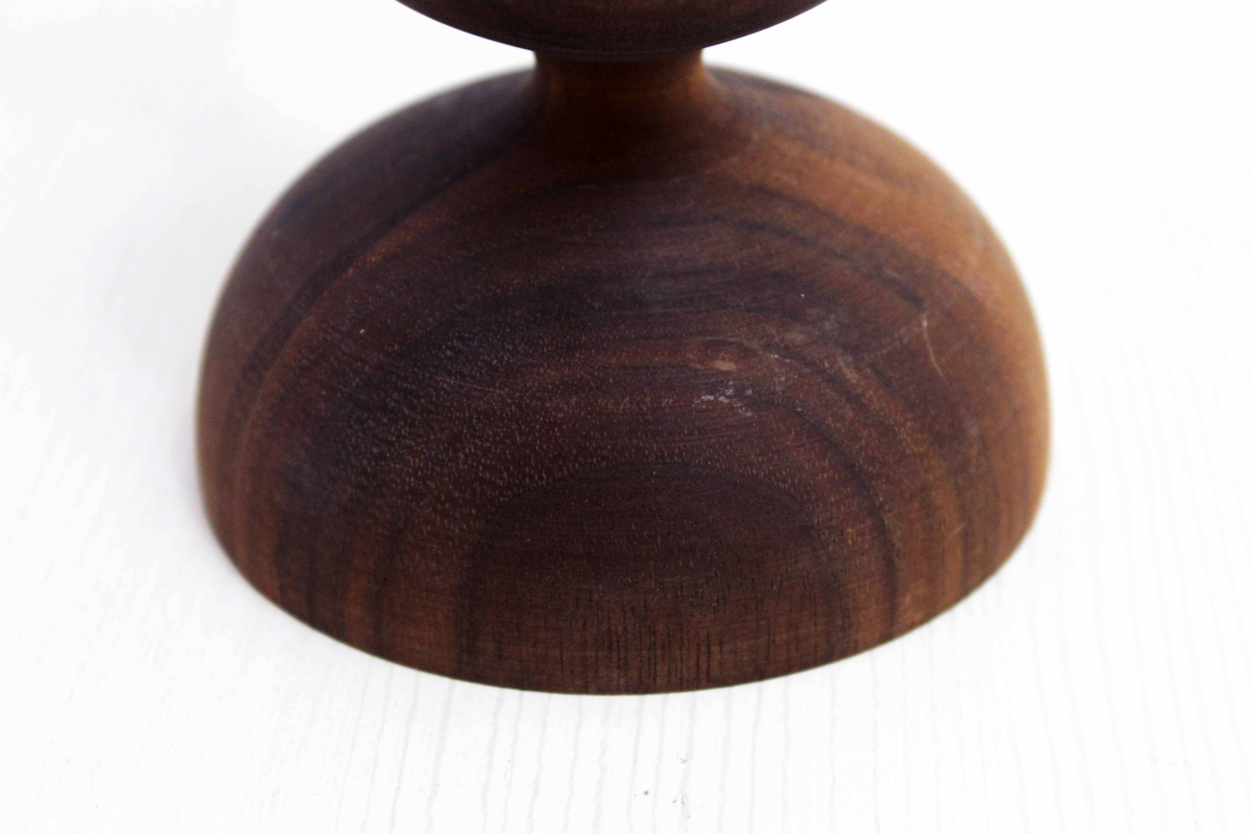 Scandinavian teak candle holder
