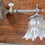 Applique murale en bronze avec tulipe XIXeme