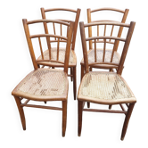 4 caned chairs from the 50s