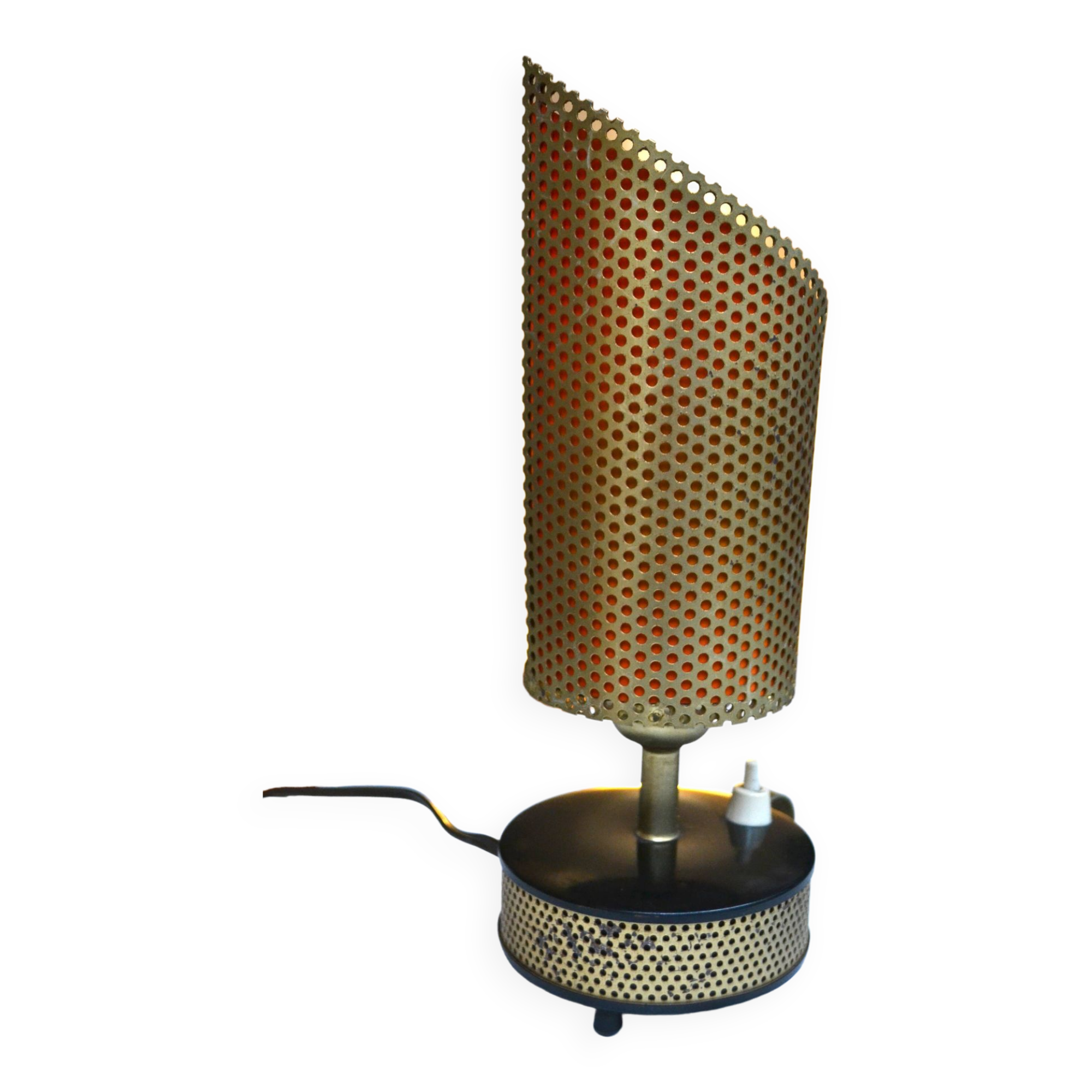 Perforated metal lamp TV atmosphere 50s
