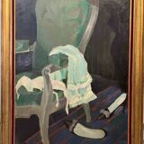 Oil painting on canvas, Shadow of hope, 130x89cm, with frame