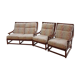 Salon rotin marron foncé
