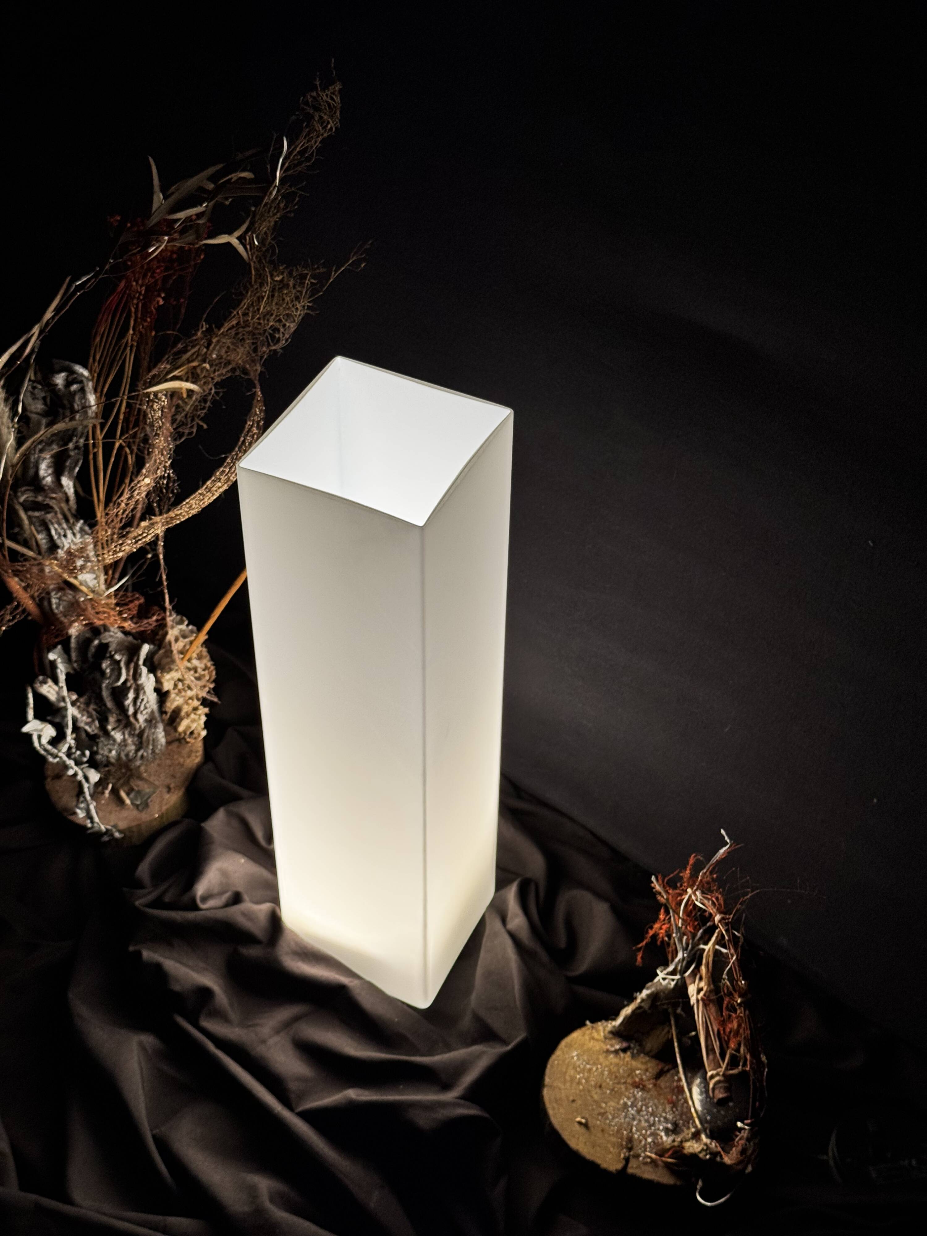 Opaline table lamp Vianne SCE vintage Column 40x10x10 New old Stock NOS