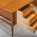 Danish Teak Executive Desk by Arne Vodder for H.P. Hansen, 1960s