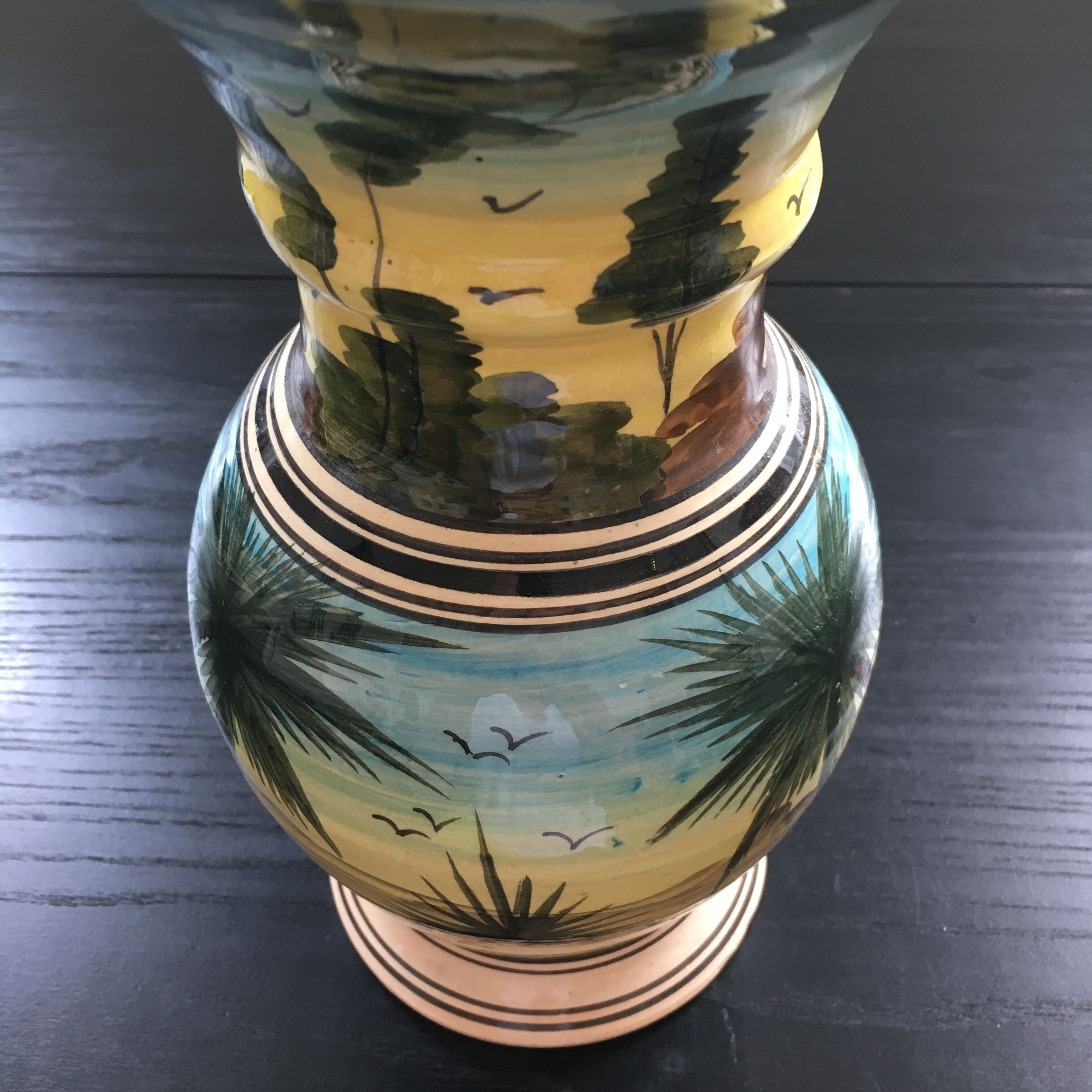 Vase déco cocotiers