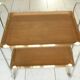 folding metal and wood serving trolley