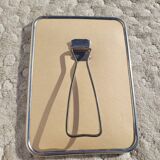 Small vintage barber mirror 13x18cm beige