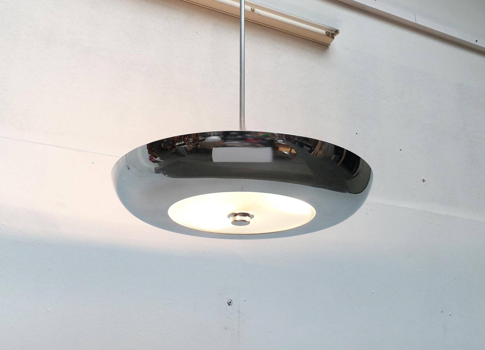 Mid-century Art Deco glass pendant light